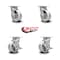Service Caster 5 Inch V Groove Semi Steel Swivel Caster Set with Roller Bearings 2 Brakes SCC SCC-30CS520-VGR-2-TLB-2 - alternate 5